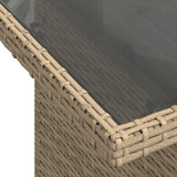 Tuintafel Met Glazen Blad 100X55X73 Cm Poly Rattan