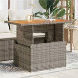 Tuintafel Met Glazen Blad 100X55X73 Cm Poly Rattan