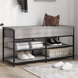 Schoenenbankje 100X42,5X50 Cm Bewerkt Hout Kleurig