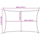 Zonnezeil 3X2 M 100% Polyester Oxford Lichtgrijs