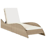 Ligbed Met Kussen Poly Rattan
