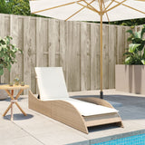 Ligbed Met Kussen Poly Rattan