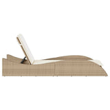 Ligbed Met Kussen Poly Rattan
