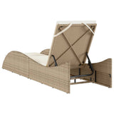 Ligbed Met Kussen Poly Rattan