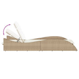 Ligbed Met Kussen Poly Rattan