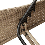Ligbed Met Kussen Poly Rattan