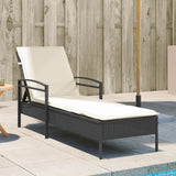Ligbed Met Kussen 63X200X81 Cm Poly Rattan