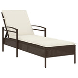 Ligbed Met Kussen 63X200X81 Cm Poly Rattan