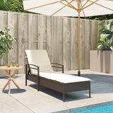 Ligbed Met Kussen 63X200X81 Cm Poly Rattan