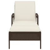 Ligbed Met Kussen 63X200X81 Cm Poly Rattan