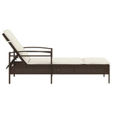 Ligbed Met Kussen 63X200X81 Cm Poly Rattan