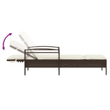 Ligbed Met Kussen 63X200X81 Cm Poly Rattan