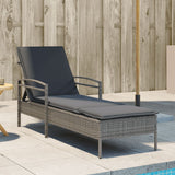 Ligbed Met Kussen 63X200X81 Cm Poly Rattan