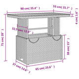 Tuintafel Poly Rattan En Acaciahout