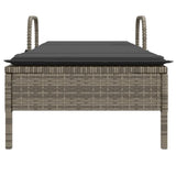 Ligbed Met Wielen En Kussen Poly Rattan