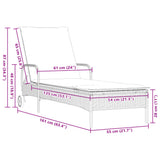 Ligbed Met Wielen En Kussen Poly Rattan