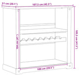 Wijnkast Corona 107,5X51X105,5 Cm Massief Grenenhout