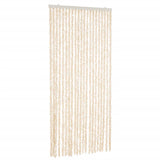 Vliegengordijn Chenille Beige En Wit