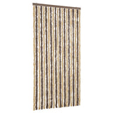 Vliegengordijn Chenille Donkerbruin En Beige