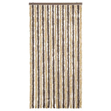 Vliegengordijn Chenille Donkerbruin En Beige