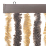 Vliegengordijn Chenille Donkerbruin En Beige
