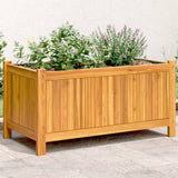 Plantenbak Met Voering 84X42X100 Cm Massief Acaciahout