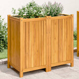 Plantenbak Met Voering 84X42X100 Cm Massief Acaciahout
