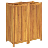 Plantenbak Met Voering 84X42X100 Cm Massief Acaciahout