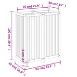 Plantenbak Met Voering 84X42X100 Cm Massief Acaciahout