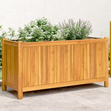 Plantenbak Met Voering 84X42X100 Cm Massief Acaciahout