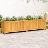 Plantenbak Met Voering 84X42X100 Cm Massief Acaciahout