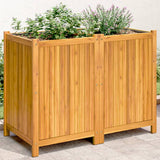 Plantenbak Met Voering 84X42X100 Cm Massief Acaciahout