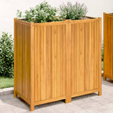 Plantenbak Met Voering 84X42X100 Cm Massief Acaciahout