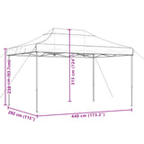 Partytent Inklapbaar Pop-Up 440X292X315 Cm Beige