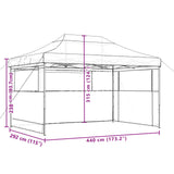 Partytent Inklapbaar Pop-Up Taupe
