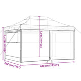 Partytent Inklapbaar Pop-Up Bruin