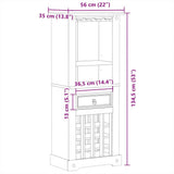 Wijnrek Corona 56X35X134,5 Cm Massief Grenenhout