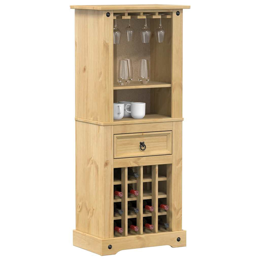 Wijnrek Corona 56X35X134,5 Cm Massief Grenenhout