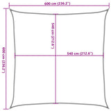 Zonnezeil 160 G/M² Vierkant Hdpe Lichtgrijs