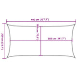 Zonnezeil 160 G/M² Rechthoekig Hdpe Lichtgrijs