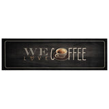 Keukenmat Wasbaar Fluweel Koffietekst
