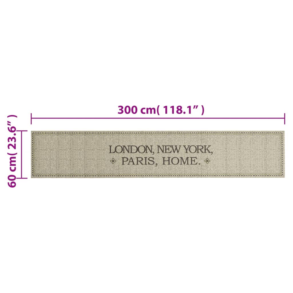 Keukenmat Wasbaar Home-Tekst Fluweel Capital Home