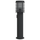 Buitenvloerlamp 60 Cm Roestvrijstaal Zwart