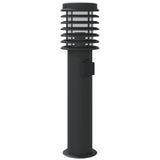 Buitenvloerlamp 60 Cm Roestvrijstaal Zwart