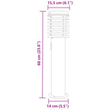 Buitenvloerlamp 60 Cm Roestvrijstaal Zwart