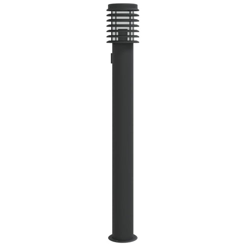 Buitenvloerlamp 110 Cm Roestvrijstaal Zwart