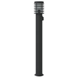 Buitenvloerlamp 110 Cm Roestvrijstaal Zwart