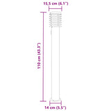 Buitenvloerlamp 110 Cm Roestvrijstaal Zwart