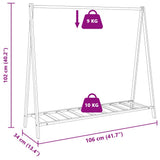 Kledingrek Met Schappen 106X34X102 Cm