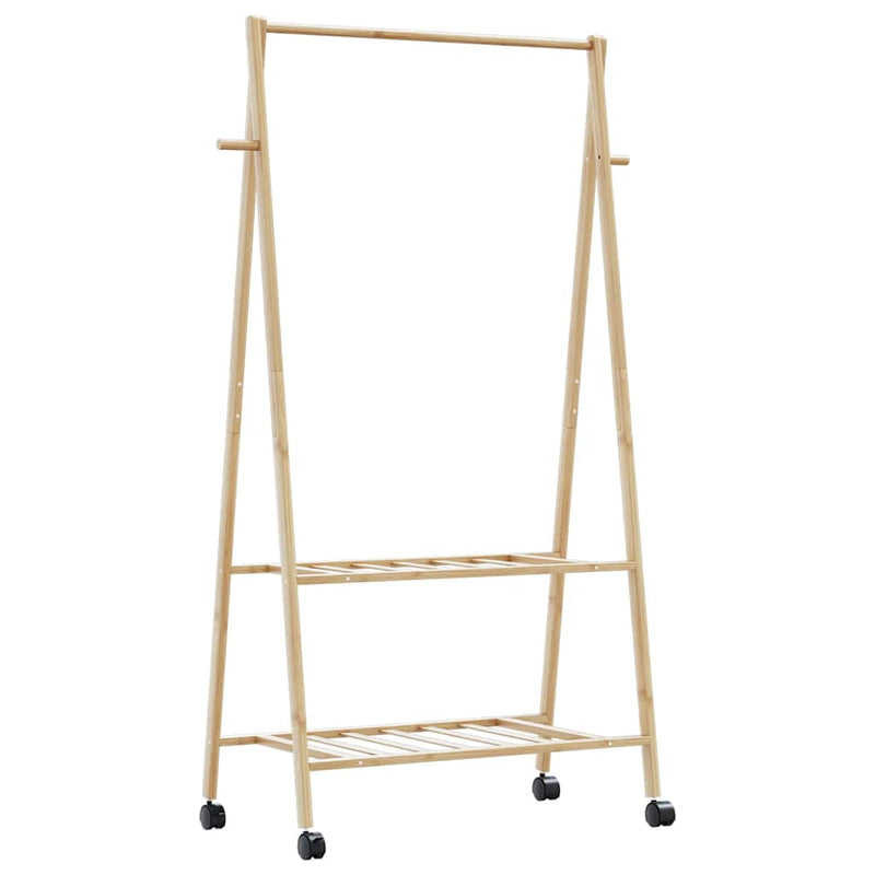 Kledingrek Met Schappen En Wielen 96X45,5X155,5 Cm